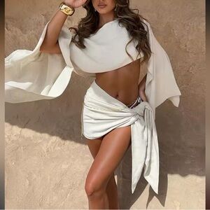 Two piece beach cover up